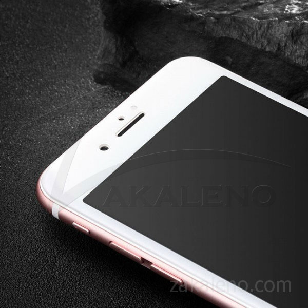Стъклен протектор за Apple iPhone 8 Plus (3D бял)