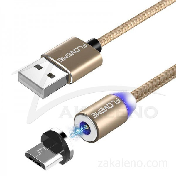 Магнитен кабел за зареждане Floveme, USB 2.0 A – Micro USB B