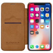 Кожен калъф Nillkin Qin за Apple iPhone X, XS