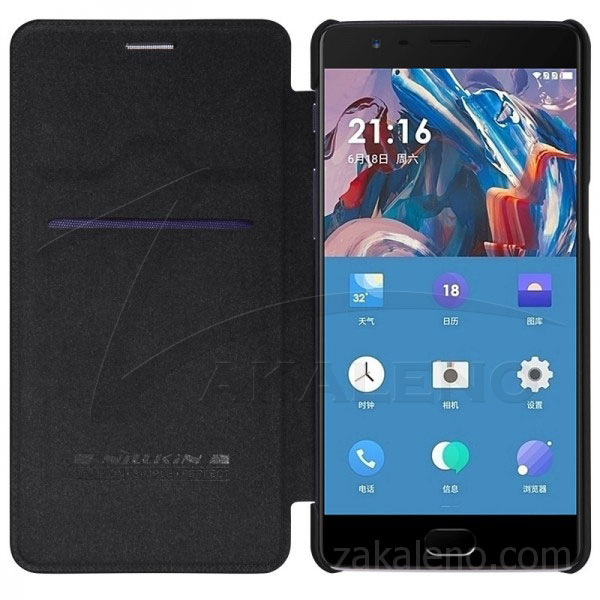 Кожен калъф Nillkin Qin за OnePlus 3