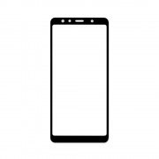 Стъклен протектор за Samsung Galaxy A7 2018 (цветна рамка с цяло лепило)