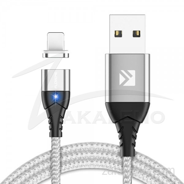Магнитен кабел за зареждане/данни Floveme, USB 2.0 A – Apple Lightning