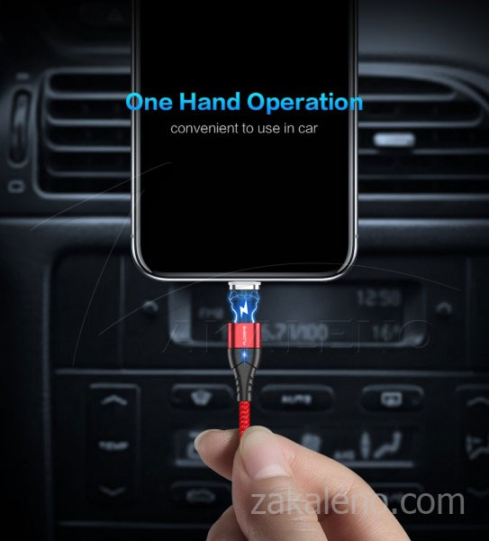 Магнитен кабел за зареждане/данни Floveme, USB 2.0 A – Apple Lightning
