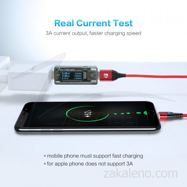 Магнитен кабел за зареждане/данни Floveme, USB 2.0 A – Micro USB B