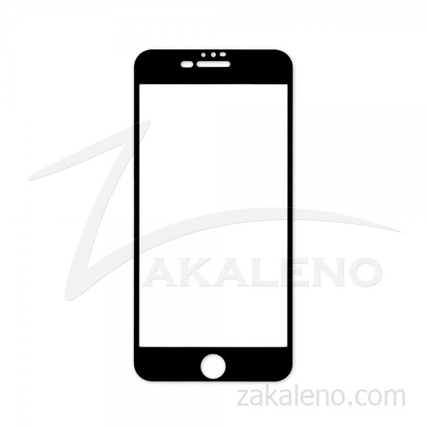 Стъклен протектор за Apple iPhone 6 Plus, 6s Plus (черна рамка с цяло лепило)