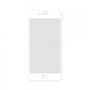 Стъклен протектор за Apple iPhone 6 Plus, 6s Plus (бяла рамка с цяло лепило)