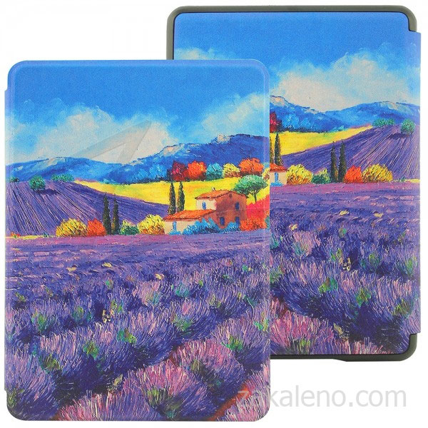 Кожен калъф за Amazon Kindle Paperwhite 4 2018 – Лавандулово поле