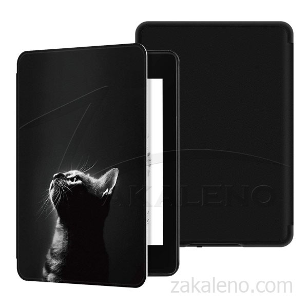 Кожен калъф за Amazon Kindle Paperwhite 4 2018 – Самотна котка