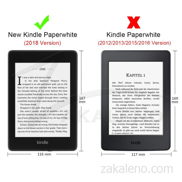 Кожен калъф за Amazon Kindle Paperwhite 4 2018 – Слънце и луна