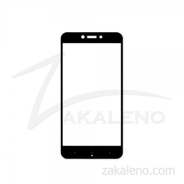 Стъклен протектор за Xiaomi Redmi Go (черна рамка с цяло лепило)