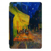 Кожен калъф за Amazon Kindle 2019 – Кафе тераса през нощта
