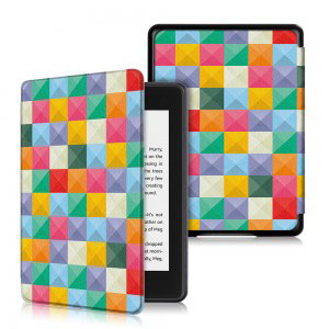 Кожен калъф за Amazon Kindle 2019 - Кубчета