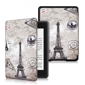 Кожен калъф за Amazon Kindle 2019 - Айфелова кула