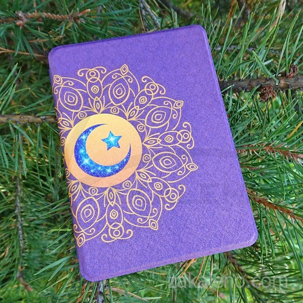 Кожен калъф за Amazon Kindle 2019 – Слънце и луна
