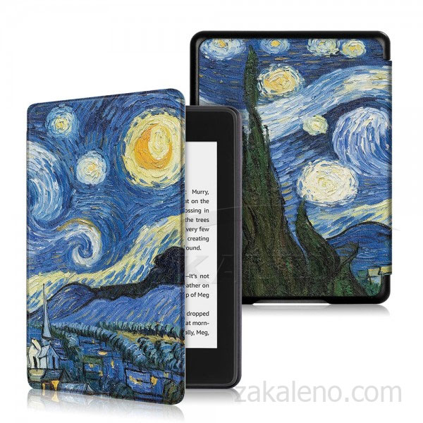Кожен калъф за Amazon Kindle 2019 – Звездна нощ
