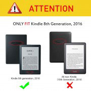 Кожен калъф за Amazon Kindle 8 2016 – Кафе тераса през нощта