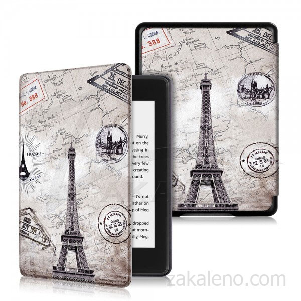 Кожен калъф за Amazon Kindle 8 2016 – Айфелова кула