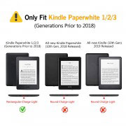 Кожен калъф за Amazon Kindle Paperwhite 1, 2, 3 – Ретро флорален тапет