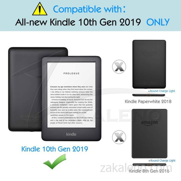 Кожен калъф за Amazon Kindle 2019 – Ваза с китайски астри и гладиоли