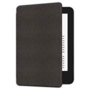 Кожен калъф за Amazon Kindle Paperwhite 1, 2, 3 – Тъмносива текстура