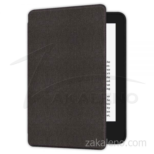 Кожен калъф за Amazon Kindle Paperwhite 1, 2, 3 – Тъмносива текстура