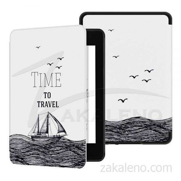 Кожен калъф за Amazon Kindle Paperwhite 1, 2, 3 – Time to travel