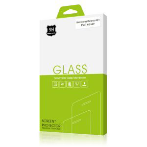 Стъклен протектор за Samsung Galaxy A41 (черна рамка с цяло лепило)