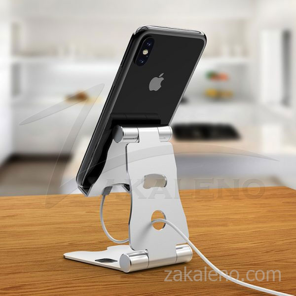 Универсална сгъваема алуминиева стойка за телефон, таблет за бюро, маса