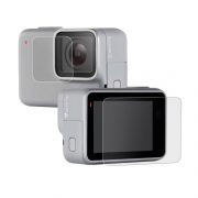 Стъклен протектор за GoPro Hero 7 White/Silver, дисплей + обектив