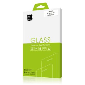 Стъклен протектор за Apple iPhone 12 6.1 (черна рамка с цяло лепило)