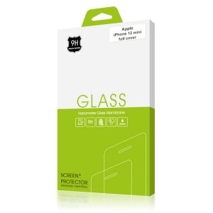 Стъклен протектор за Apple iPhone 12 Mini 5.4 (черна рамка с цяло лепило)