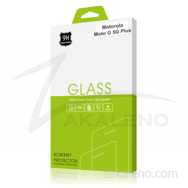 Стъклен протектор за Motorola Moto G 5G Plus (черна рамка с цяло лепило)