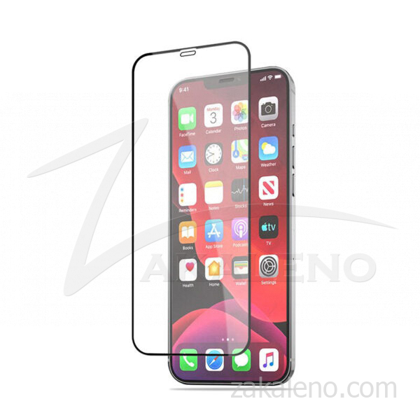Стъклен протектор за Apple iPhone 12 6.1 (3D черен)