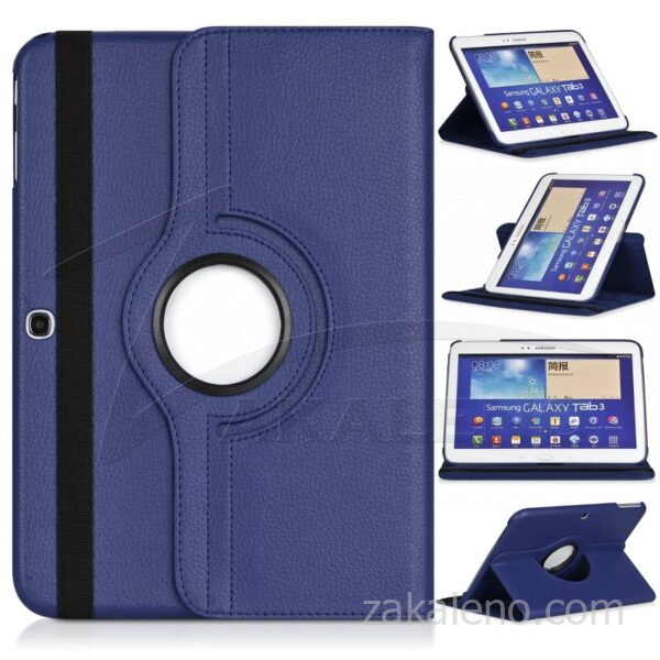 Кожен калъф за Samsung Galaxy Tab 3 10.1 P5200, ротационен