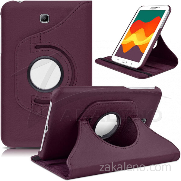 Кожен калъф за Samsung Galaxy Tab 3 7.0, ротационен