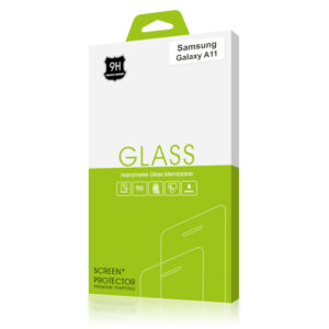 Стъклен протектор за Samsung Galaxy A11 (черна рамка с цяло лепило)