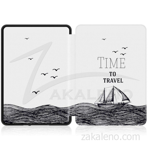 Кожен калъф за Kindle Paperwhite 5 2021 6.8″ – Time to travel