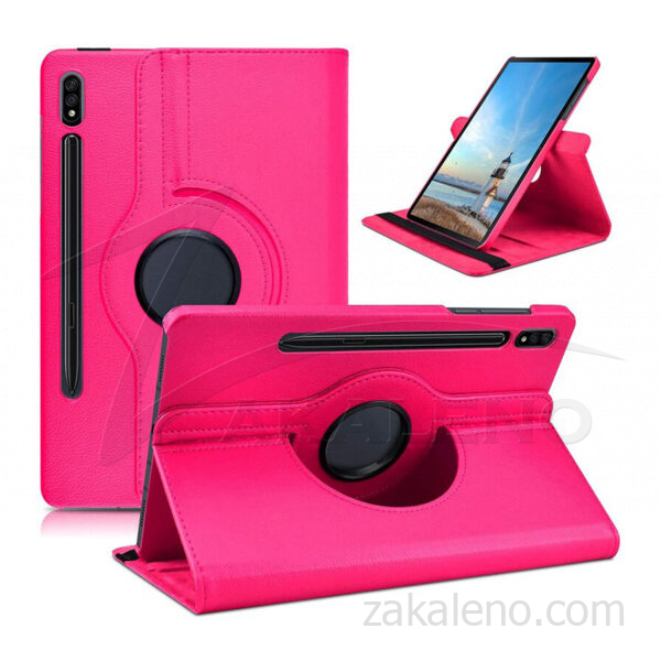 Кожен калъф за Samsung Galaxy Tab S7 FE, ротационен