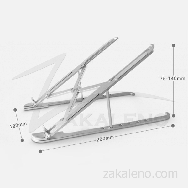 Настолна сгъваема алуминиева стойка за лаптоп (MacBook), регулируема