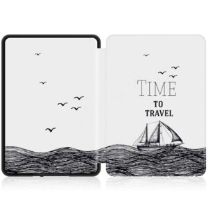 Кожен калъф за Kindle Paperwhite 2024 7" - Time to travel