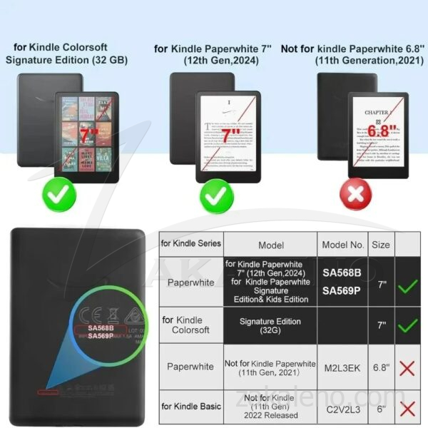 Кожен калъф за Amazon Kindle Paperwhite 2024 7″ – Айфелова кула