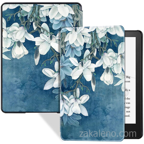 Кожен калъф за Amazon Kindle Paperwhite 2024 7″ – Магнолия