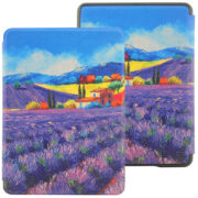 Кожен калъф за Kindle Colorsoft – Лавандулово поле