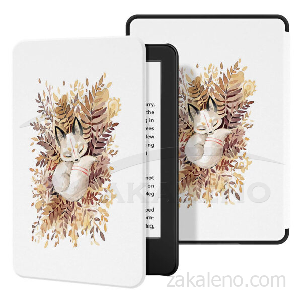 Кожен калъф за Kindle Colorsoft – Спяща лисица
