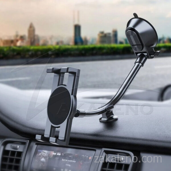 Подсилена стойка за таблет/телефон за кола, към предно стъкло/табло