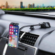 Подсилена стойка за таблет/телефон за кола, към предно стъкло/табло