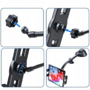 Подсилена стойка за таблет/телефон за кола, към предно стъкло/табло